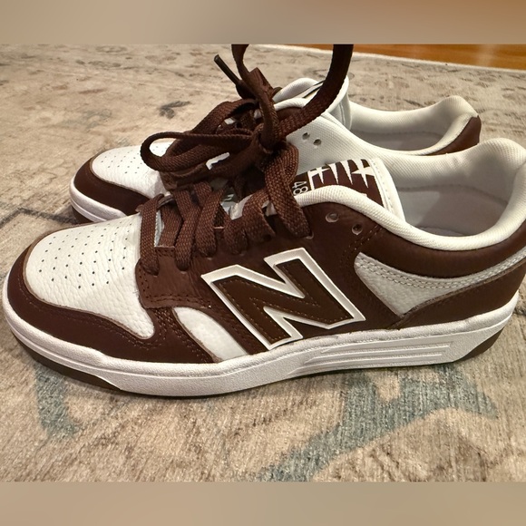 New Balance 480 Brown and White Sneakers size 7 EU 38 - Picture 1 of 8